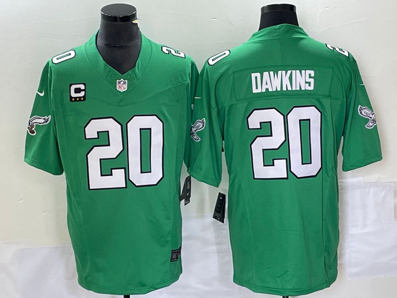 Men Philadelphia Eagles 20 Dawkins Green Nike Throwback Vapor Limited NFL Jerseys